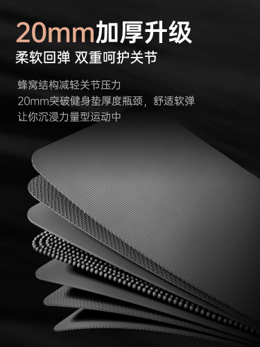 Men's fitness mat, yoga mat, thickened soundproof skipping rope, shock-absorbing mat, yoga sports floor mat for home use