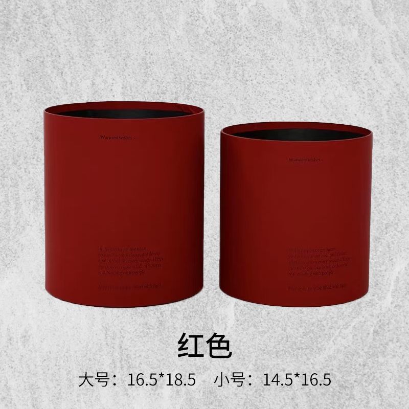 七夕新款鲜花抱抱桶磨砂肤感花束桶圆形马卡龙色网红鲜花包装资材|undefined