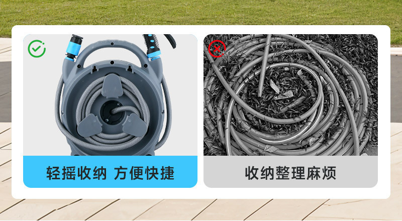 Premium Garden Watering Hose with Faucet Connector for Home Use, Car Washing, Watering, High-Pressure Water Gun Nozzle, Storage