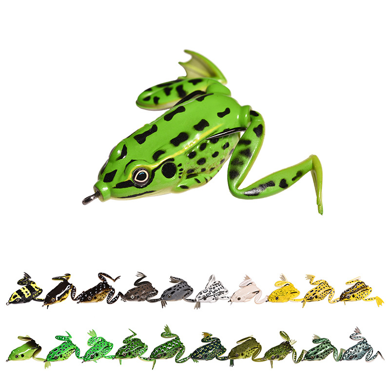 Lei Rana biónica Luya cebo suave Lei Rana cebo de imitación al por mayor tiro largo cebo negro Luya Lei Qiang Rana cebo falso lote