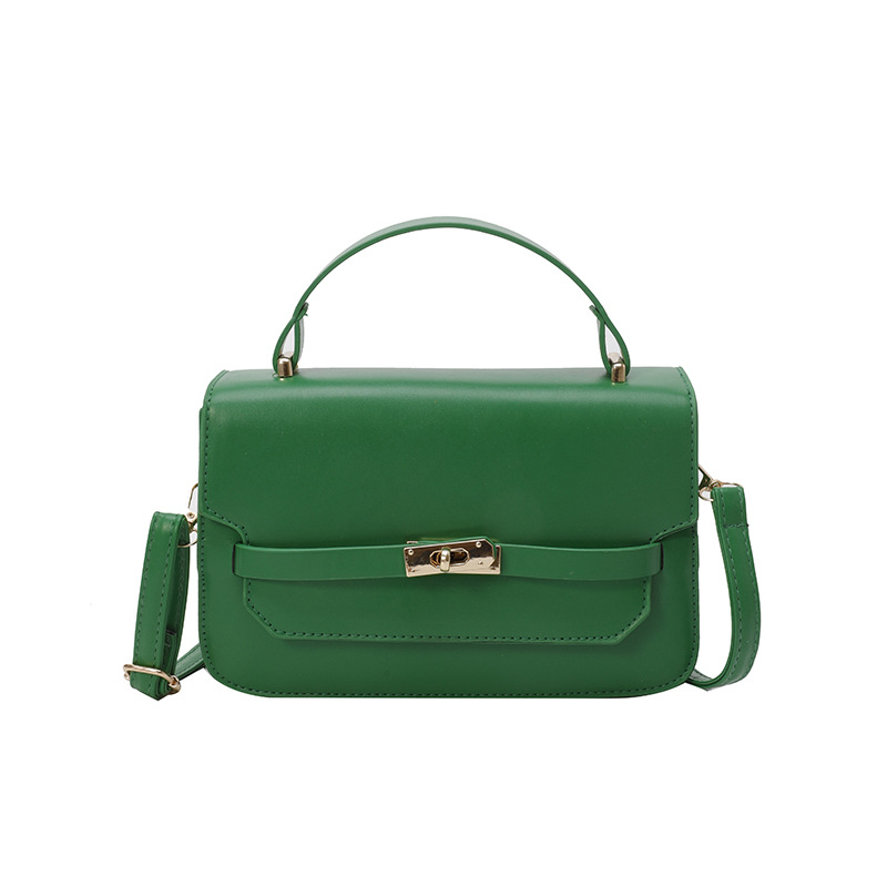 Bolso de mano de color sólido nuevo estilo 2025 simple bolso de hombro de primavera coreano de moda con cierre bolso pequeño