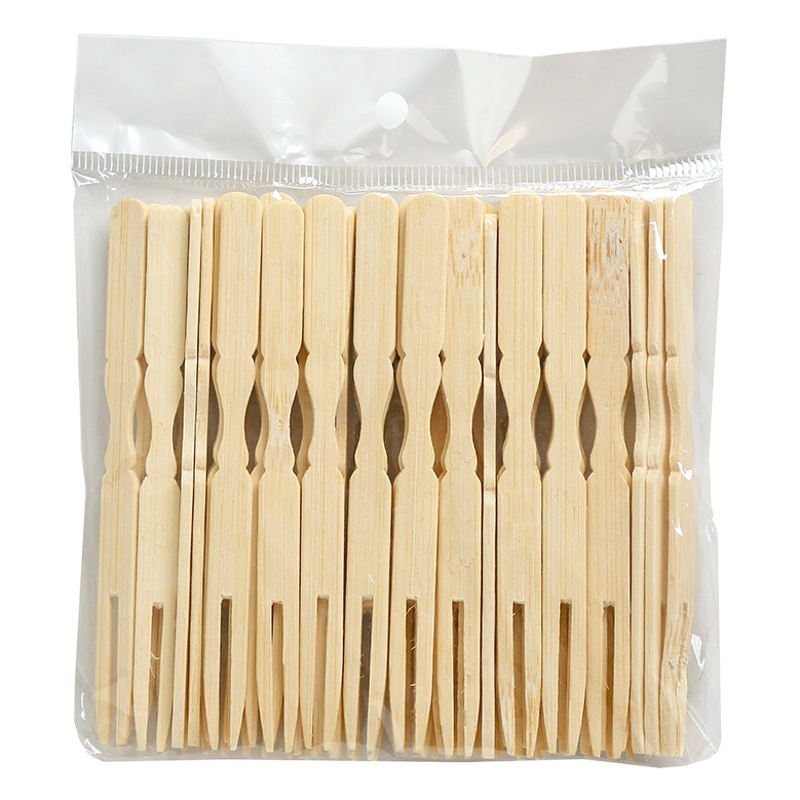 Manufacturer Wholesale Fruit Fork Bamboo Fruit Fork Dessert Bamboo Fork Fruit Fork Bar Ktv Disposable Fruit Fork