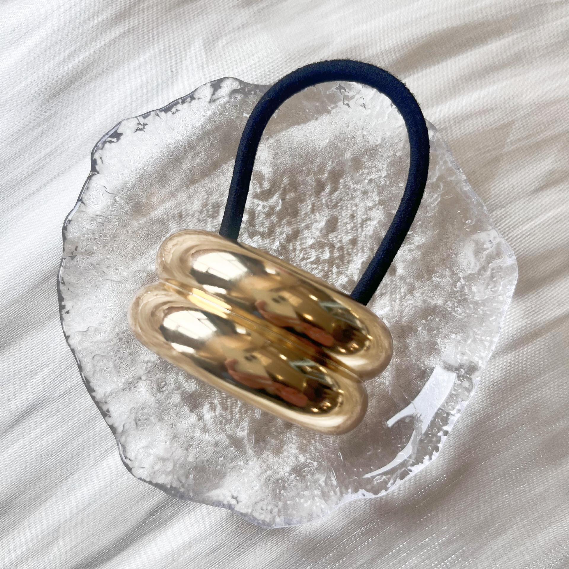 Solid Color Pattern Women's Simple Style Solid Color Alloy Hair Tie