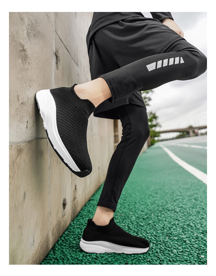 Giày lười vải dệt lưới unisex xỏ chân đế mềm nhẹ cỡ lớn, gót 3-5 cm — A 81m màu, A81 màu xám, A81 màu đen chi tiết 15