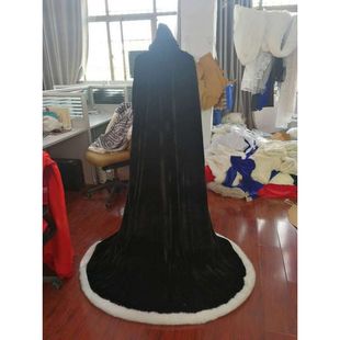 Wholesale atmospheric Christmas season cape retro warm Hanfu cape wedding coat with hat photo mid-length shawl