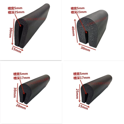 U-shaped rubber foam slot Avtomobil səs izolyasiya zolaqları