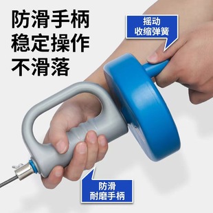 Pipe Dredge Household Hand-crank Dredge Toilet Floor Drain Sewer Dredge Spring Steel Wire Dredge