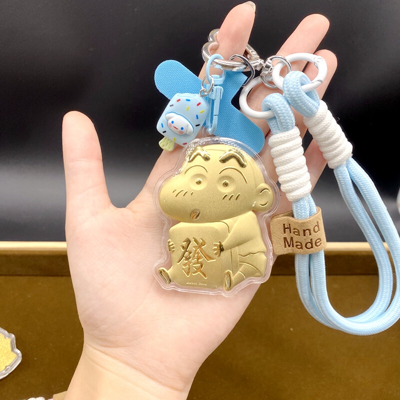 水貝人気ラブブゴールドキーホルダー LABUBU バッグペンダントパンダペンダント携帯電話チェーン漫画卸売|undefined