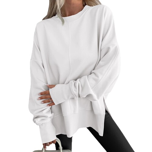 Ocode Fashion Casual Crew Neck Sweatshirt with Long Sleeve for Autumn and Winter