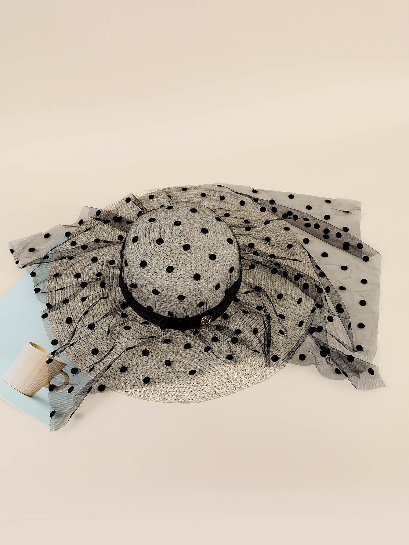 Sombrero sombrero para el sol Protección Solar Femenina verano playa fina sombrero de paja ala grande encaje cubierta cara moda coreana todo a juego