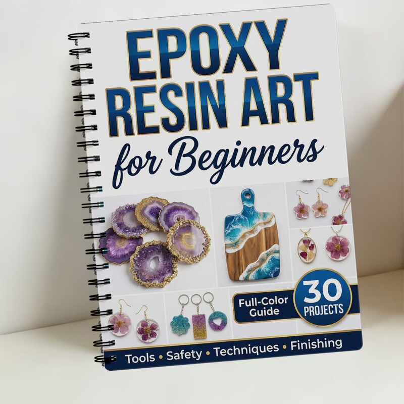 Cross-Border New Product Epoxy Resin Art Beginner's Guide: 30 Beginner Projects