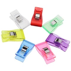 新型クロスボーダー位置決め縁白赤プラスチックカラー斧クリップ33強力布固定中号裁縫クリップ