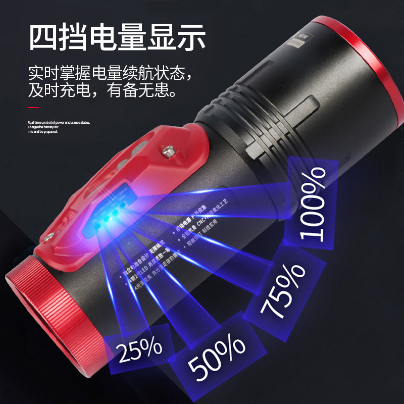 WALLSON HD50S 낚시 빛 4 광원 슈퍼 밝은 빛 장거리 야간 낚시 라이트 테이블 낚시 줌 긴 내구성