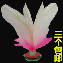 毽子3个9.6花毽比赛毽球鸡鹅毛耐踢儿童成人健身键子一件代销批发