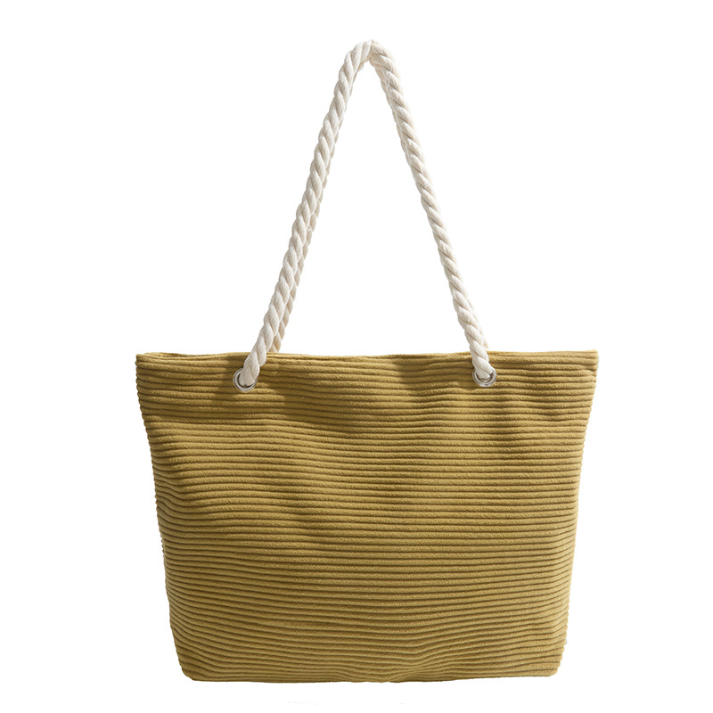 Bolso Tote de pana para mujer 2024 nuevo invierno popular casual bolso de hombro de todo fósforo bolso de axila de viaje de gran capacidad