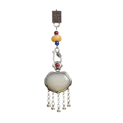 【Heart's Desire】Chinese-style Silver-plated Buttoned Tassel National Style Cheongsam Pendant Brooch Hanfu Accessory Wholesale