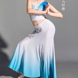 儿童傣族舞蹈演出服女少儿西双版纳服装剧目独舞艺考女童渐变