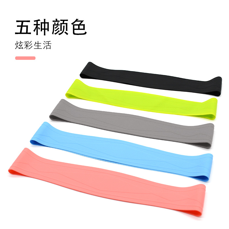 New solid color silicone yoga rope fitness suit non-slip yoga belt high elastic resistance exercise yoga elastic belt