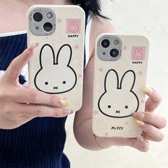 皮纹线条星星兔子适用iPhone17ProMax苹果16/15/14手机壳新款少女