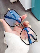 近视眼镜男潮流防辐射抗蓝光平光平面镜变色配眼睛框男士大脸方框