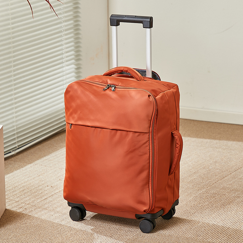 Maleta de nylon transfronteriza 20 pulgadas maleta de viaje ultraligera puede embarcar en bolsa de tela ligera de aluminio puro tracción rueda universal