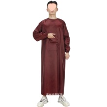 防水加大加长成人罩衣男女反穿衣防油耐酸碱工作服长袖倒背衣大褂