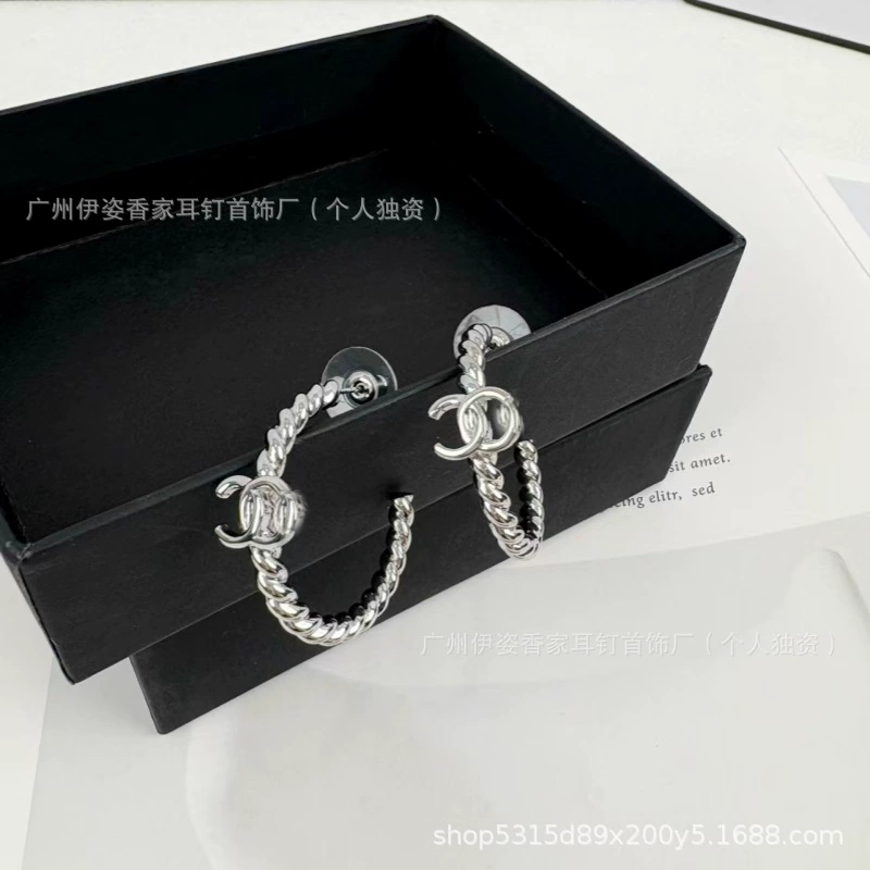 Сережки-перлы с буквами, аксессуар, стиль Chanel, высококачественный стиль, образец серебро 925