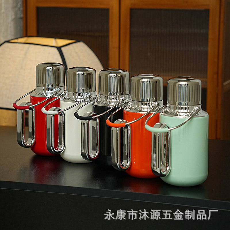 Chunshanjing's same model mechanical pointer temperature display 316 stainless steel portable kettle, insulated outdoor sports water bottle, brewing pot Chunshanjing's same model mechanical pointer temperature display 316 stainless steel portable kettle, insulated outdoor sports water bottle, brewing pot