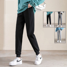 卫裤女2025年春季冬季新款宽松高腰加绒休闲裤子灰色显瘦运动裤