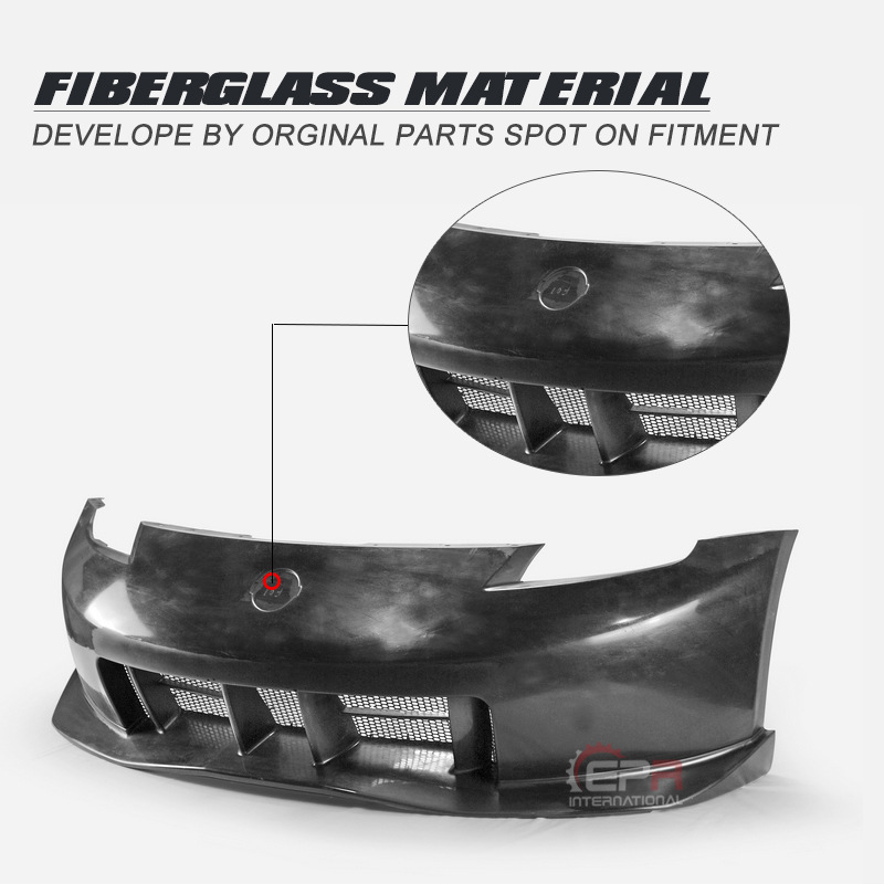 Suitable for Nissan 350Z Large Body Kit Modification Demon Z33 Resin Car Front Bumper Head Mercury Handle Front Bumper Modification