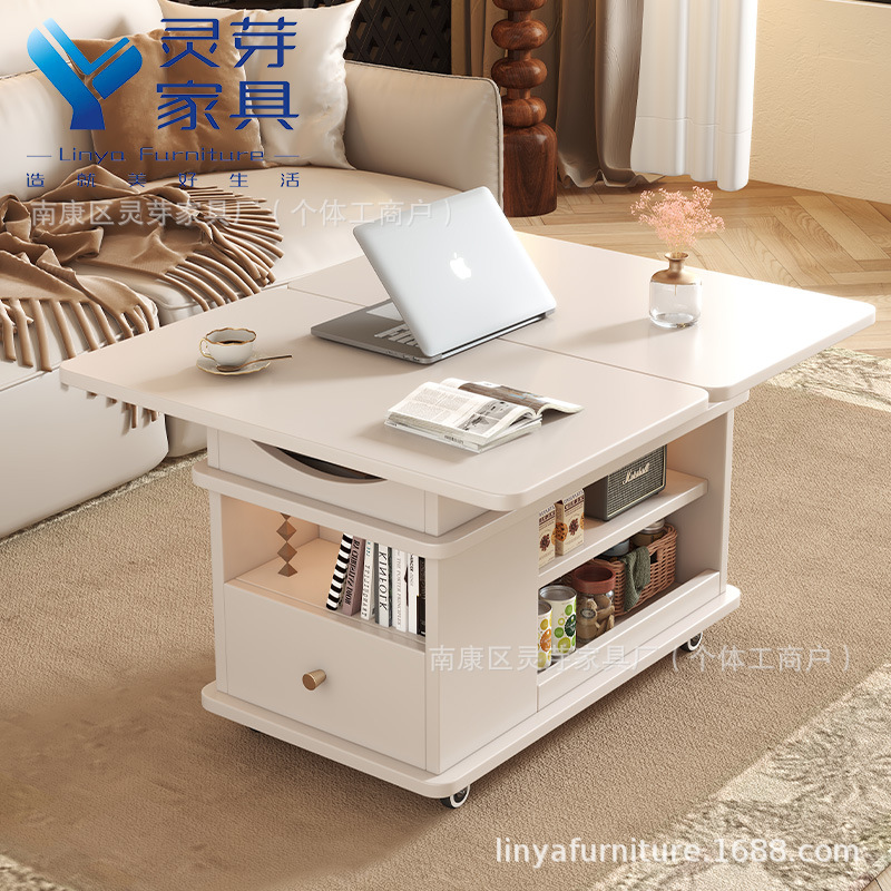 C 올 화이트(회전 접이식 테이블 상판) 올 원목 생태 보드