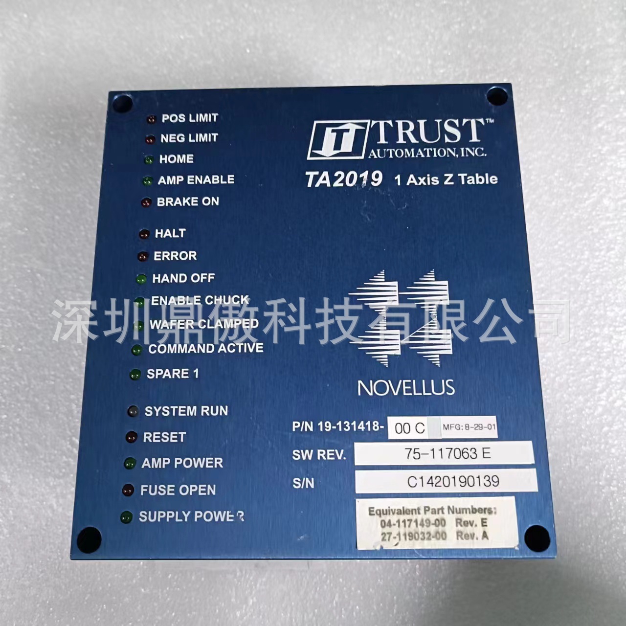 TRUST控制器 TA2019 /19-131418-00 NOVELLUS