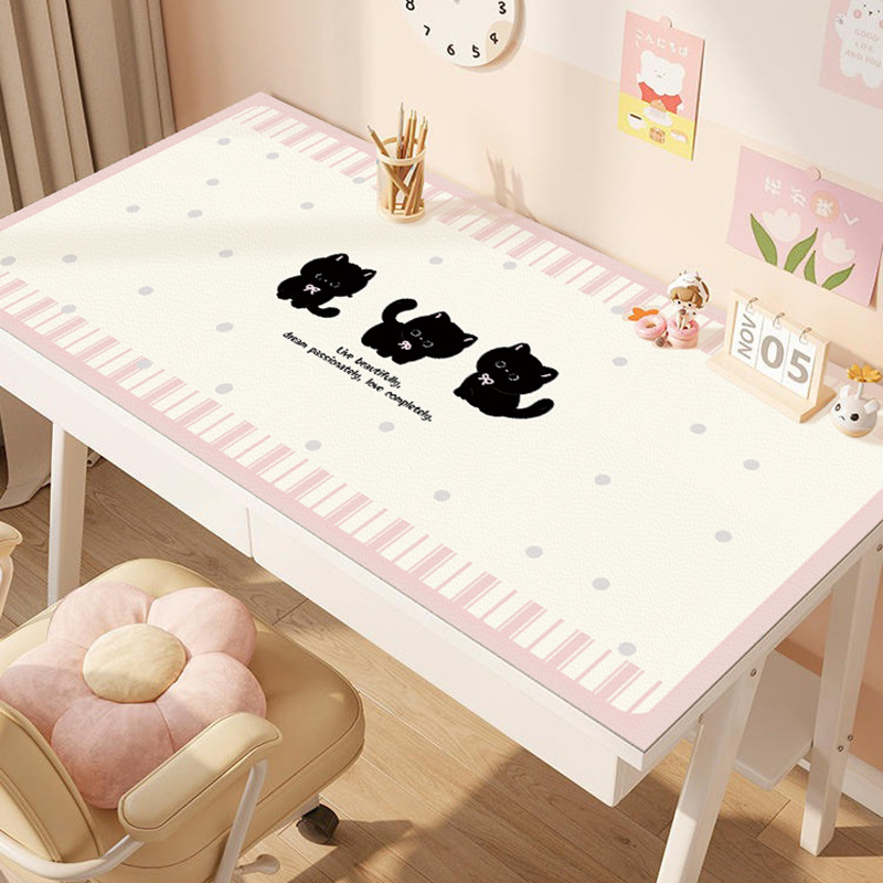 Desk Mat Cartoon Leather Computer Desk Top Cloth Waterproof and No-Wash Student Eye Protection Special Desk Tablecloth