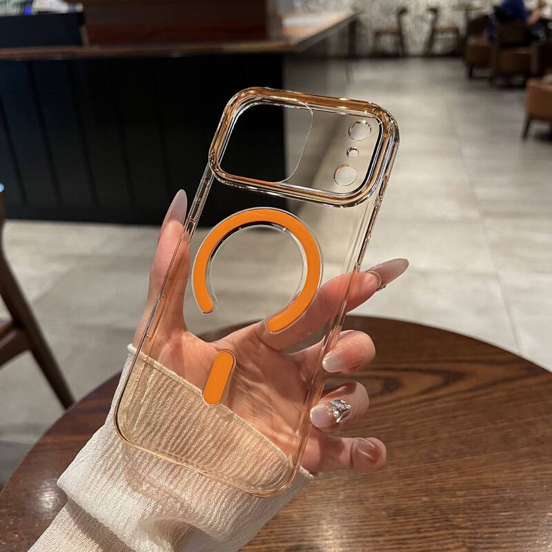 Suitable for Iphone17Promax Mobile Phone Case, Transparent Strong Magnetic Suction, Apple 16 Touch Buttons, Thickened Pc Protective Case Suitable for Iphone17Promax Mobile Phone Case, Transparent Strong Magnetic Suction, Apple 16 Touch Buttons, Thickened Pc Protective Case
