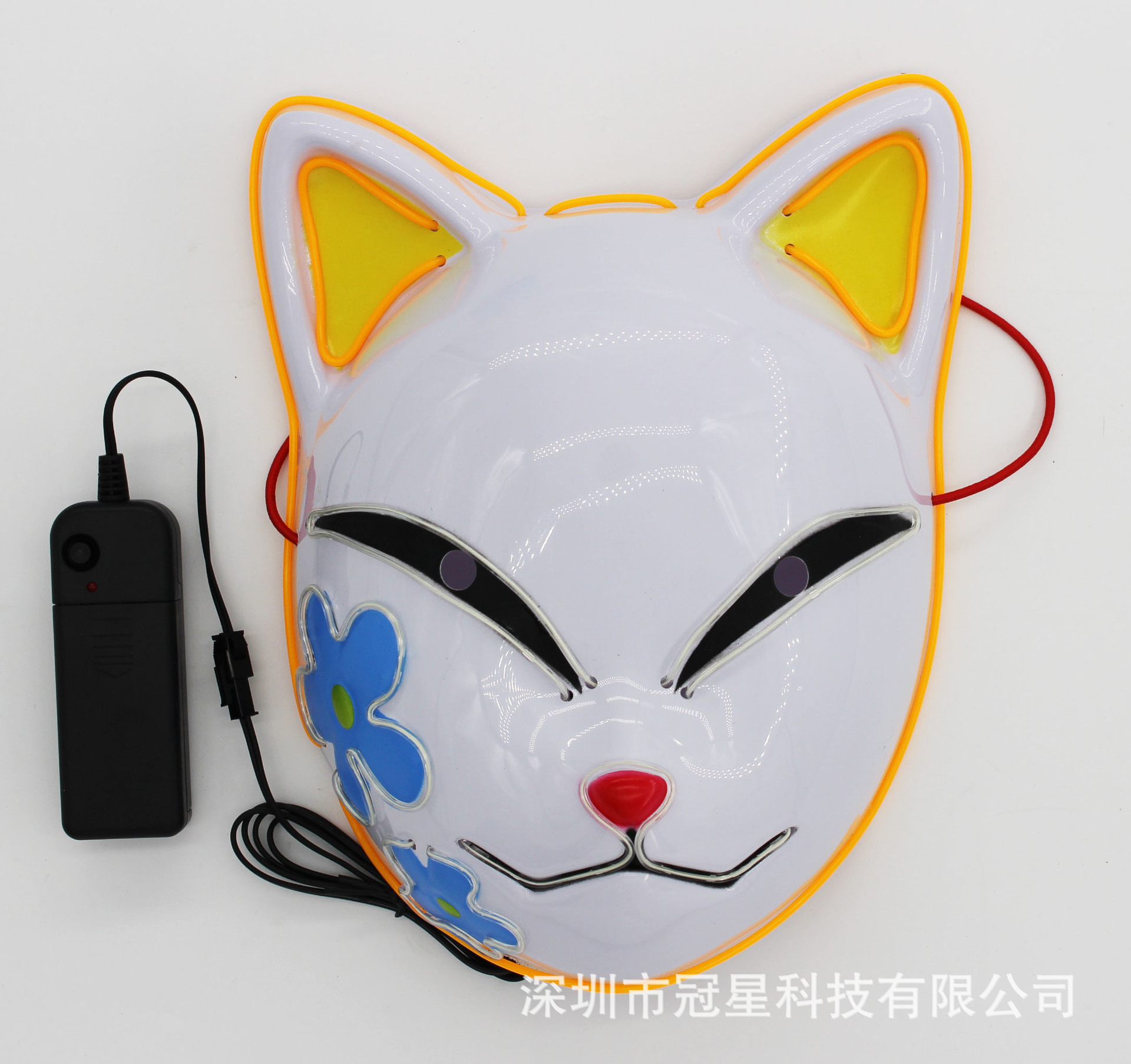 Ghost Blade carbón Zhilang conejo máscara luminosa EL máscara luminosa/Fabricante de producción/yamasun exclusivo