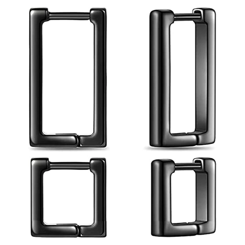 Звезда из нержавеющей стали простой темперамент женские серьги аксессуары ins холодный ветер прямоугольные глянцевые титановые стальные серьги оптом