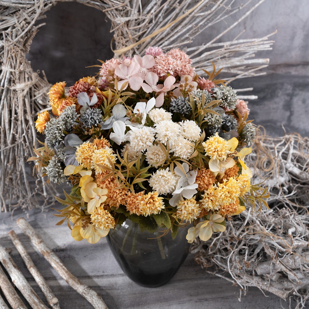 廠家家居10頭丁香花束INS風仿真花裝飾跨境婚慶批發假花MW66003