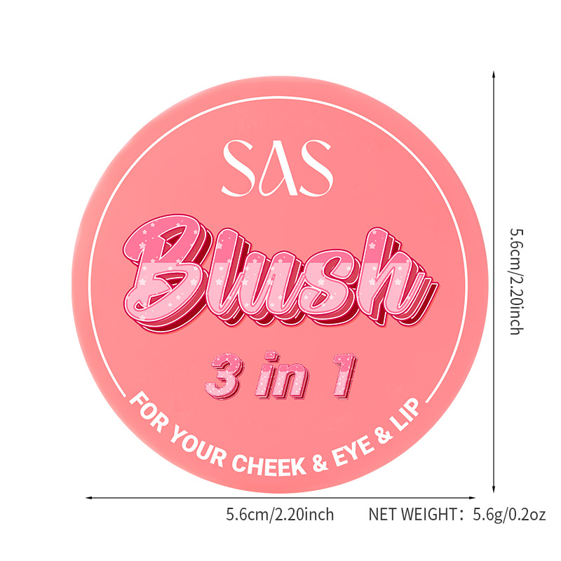 USHAS European and American Cross-border spot rubor en polvo ligero, delicado y duradero, impermeable, mejora la tez natural SAC002