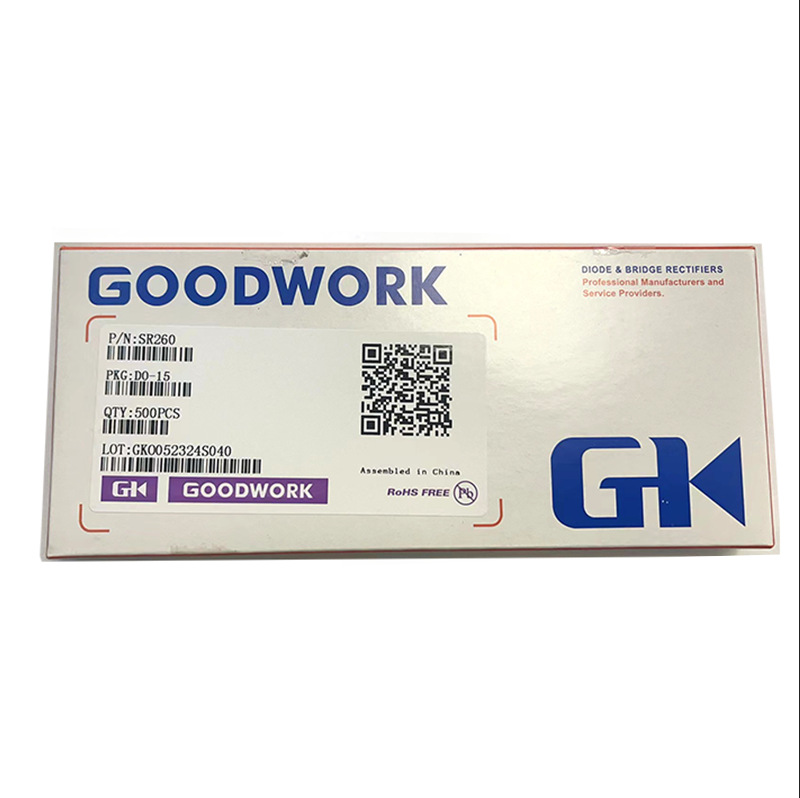 GK 插件肖特基二极管 封装 DO-15 SR260 插件二极管  2A 60V