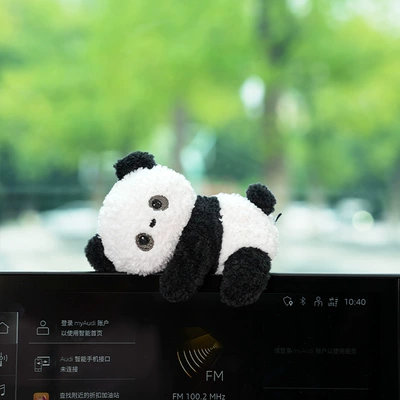 Car ornaments – Car Center Console Decorations - panda-clip-doll