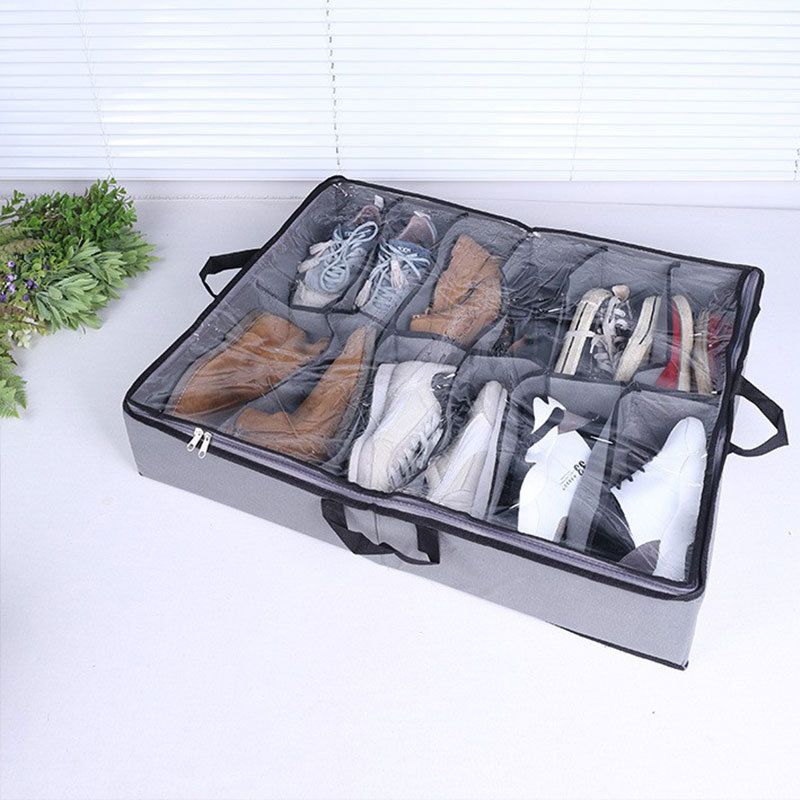 Under-Bed Shoe Storage Box Flat Large-Capacity Moisture-Proof Transparent Quilt Under-Bed Storage Box Manufacturer Ready Stock Wholesale