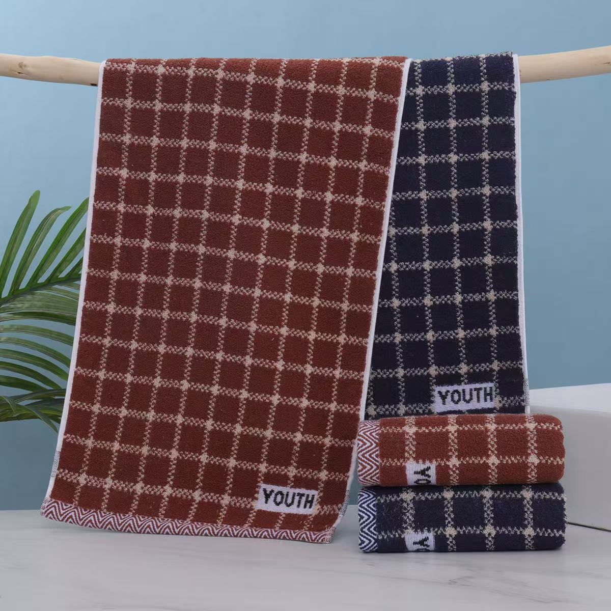 체크무늬 브라운