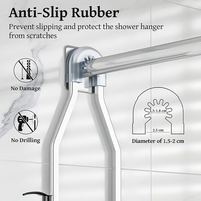 Estante de almacenamiento de suspensión de baño de aluminio espacial, champú de baño, jabón, suspensión de pared, estante de ducha colgante