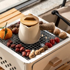 Square barbecue pit outdoor courtyard barbecue charcoal fire charcoal barbecue grill campfire brewing tea furnace outdoor camping cookware