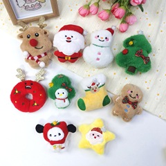 漫画ぬいぐるみクリスマス人形ブローチアクセサリーヘラジカクリスマスツリー老人雪だるま人形きしむペンダントアクセサリー