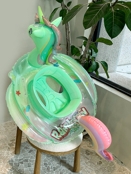 Children's fashionable rainbow inflatable swimming ring