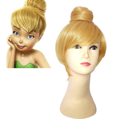 Wonderful Fairy Tinker Bell CoSplay yellow Employer comic cos Wig stage perform Harajuku Wig