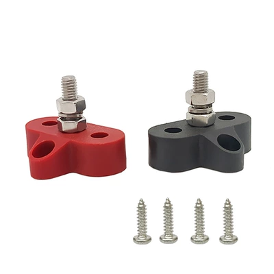 Car Rv Yacht Modified M6M8M10 Wiring Stud Terminal Block (Power supply, ignition system accessories) - m6-single-column-pair