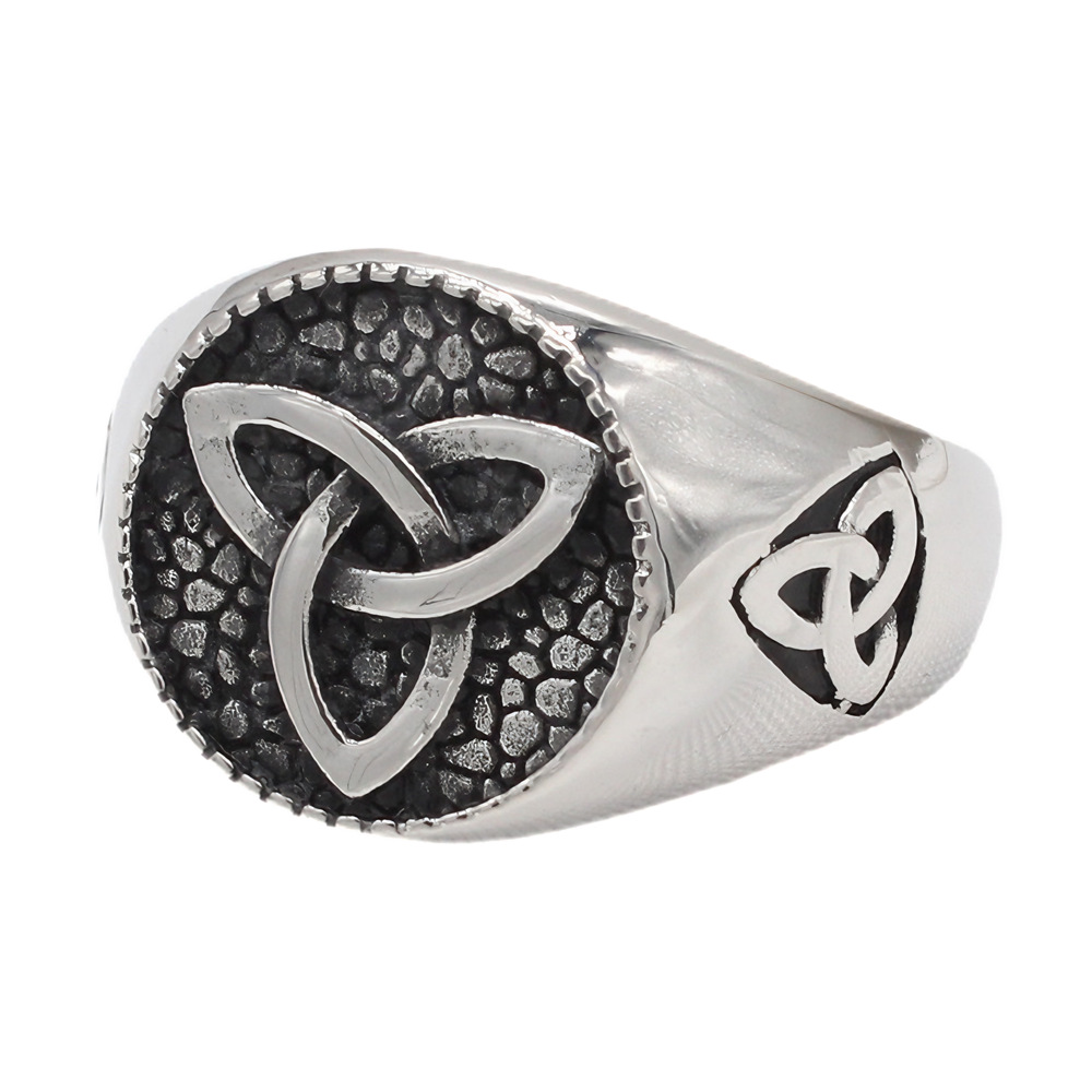 R1829 外贸饰品批发 欧美个性复古维京男士钛钢戒指