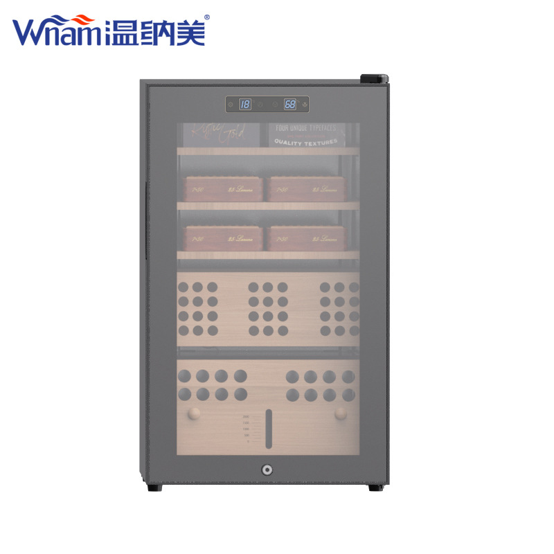 Cross-Border Export Cigar Cabinet with Constant Temperature and Humidity for Commercial Use, Compressor Refrigeration Cigar Cooler with Air Cooling